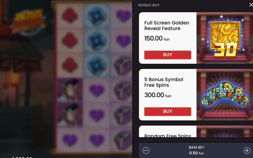 Golden reveal tiles spinning in the Coin Feature