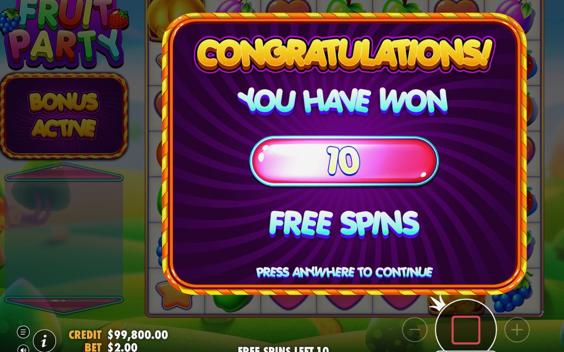 Free Spins grid with multiplier tiles on winning blocks