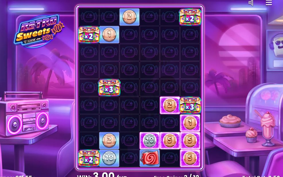 Free Spins in progress on the 6x9 grid